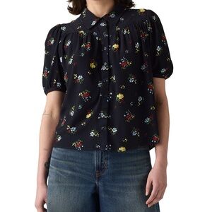 Levi's Black Floral Women's Blouse